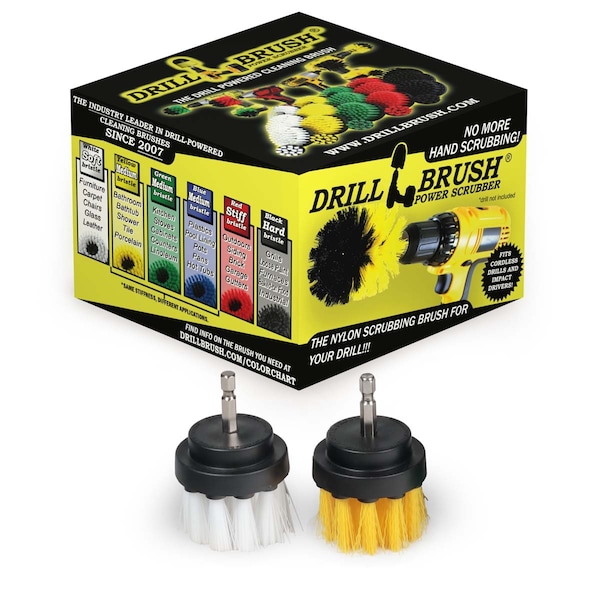 Drill Brush Power Scrubber By Useful Products 5 in W 5 in L Brush, Variety 2in-S-WY-QC-DB - main